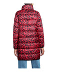 Love Moschino Chic Leopard Print Long Down Jacket