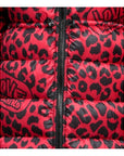 Love Moschino Chic Leopard Print Long Down Jacket
