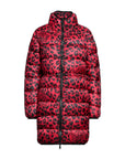Love Moschino Chic Leopard Print Long Down Jacket