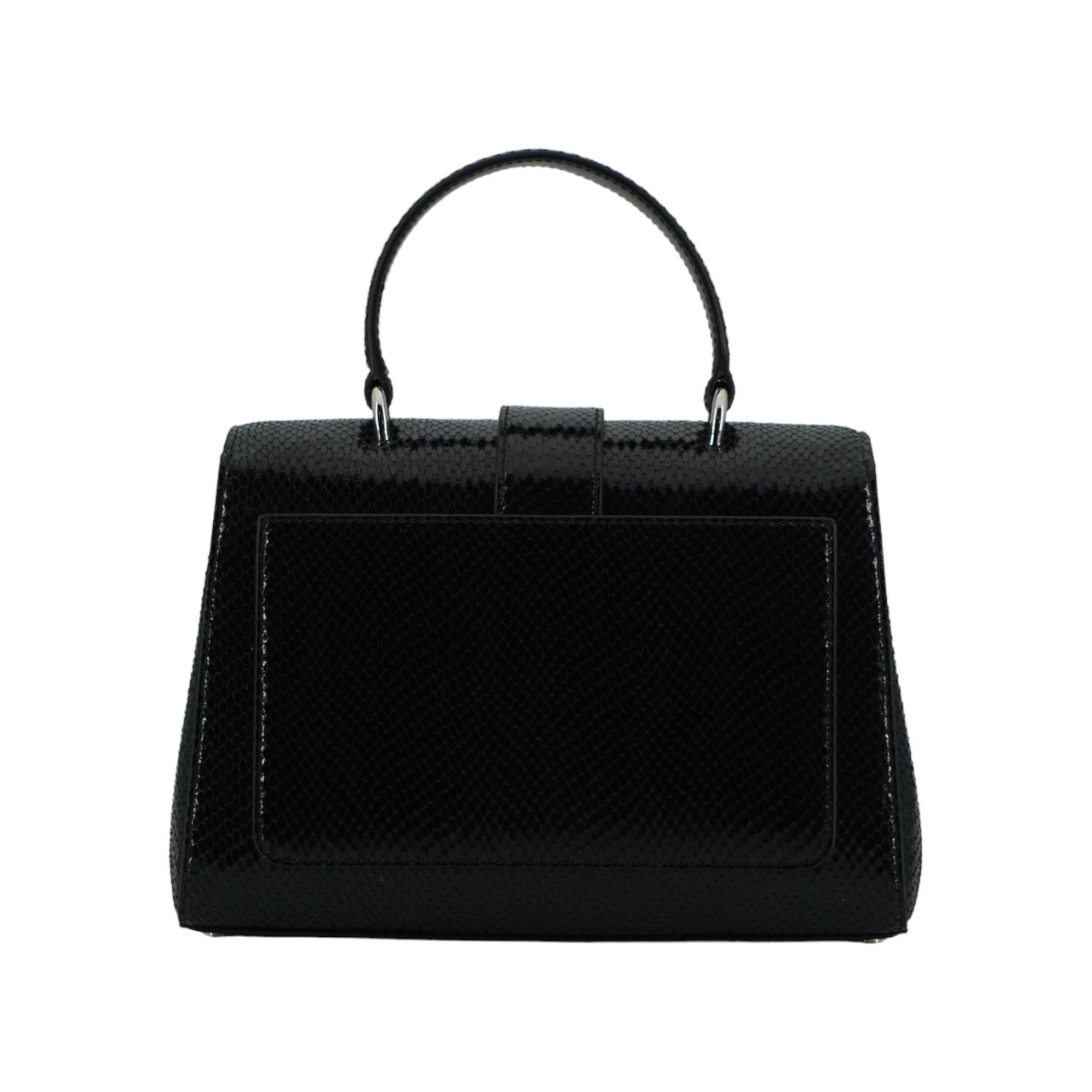 Jimmy Choo Black Leather Top Handle Shoulder Bag