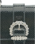 Jimmy Choo Black Leather Top Handle Shoulder Bag