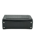 Jimmy Choo Black Leather Top Handle Shoulder Bag