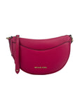 Michael Kors Dover Small Pink Half Moon Crossbody Bag Purse