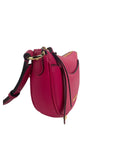 Michael Kors Dover Small Pink Half Moon Crossbody Bag Purse