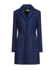 Love Moschino Blue Wool Women Coat