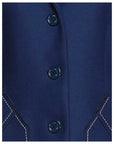 Love Moschino Blue Wool Women Coat