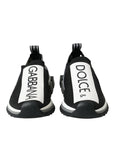 Dolce & Gabbana Black White Slip On Sorrento Sneakers Shoes