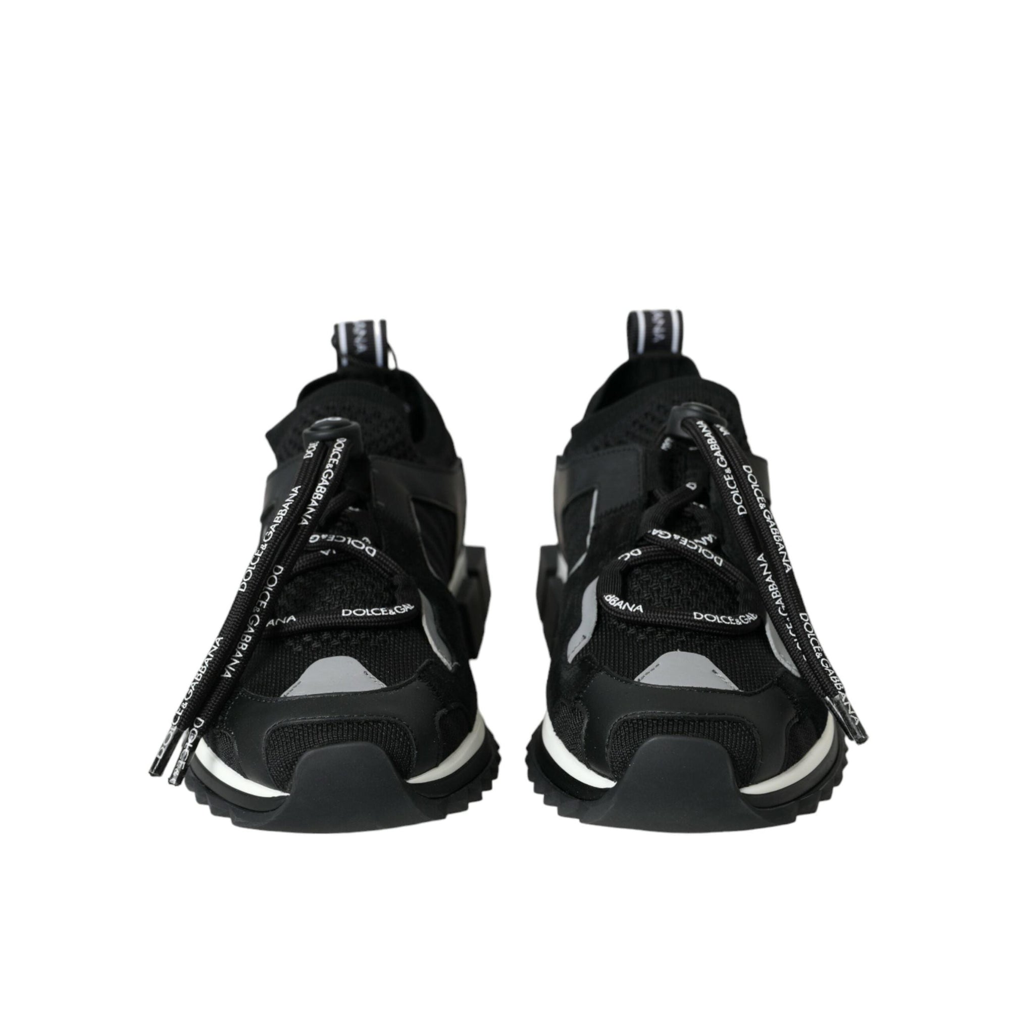Dolce & Gabbana Black Mesh Sorrento Trekking Sneakers Shoes