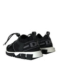 Dolce & Gabbana Black Mesh Sorrento Trekking Sneakers Shoes