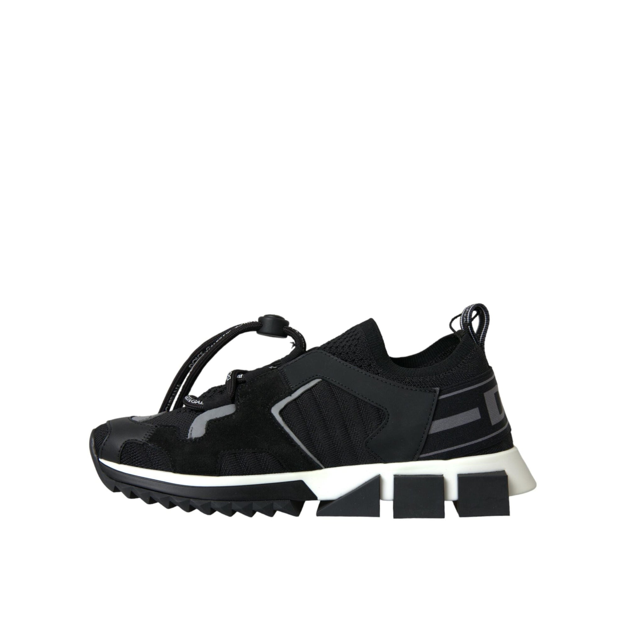 Dolce & Gabbana Black Mesh Sorrento Trekking Sneakers Shoes