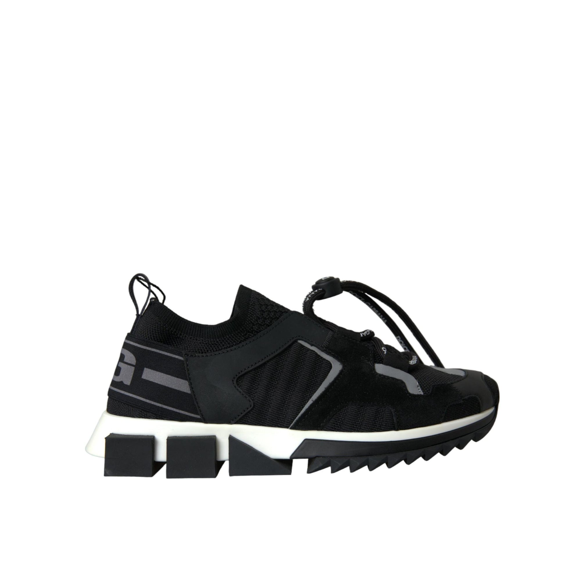 Dolce & Gabbana Black Mesh Sorrento Trekking Sneakers Shoes