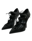 Dolce & Gabbana Black Python Leather Mary Jane Pumps Shoes