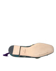 Dolce & Gabbana Multicolor Jacquard Embellished Loafers Shoes