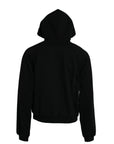Balenciaga Black Cotton Logo Hooded Pullover Sweatshirt Sweater