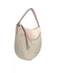 Michael Kors Large Dover Half Moon Crossbody Bag Purse Powder Blush Multi