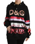 Dolce & Gabbana DG Sequined Hooded Pullover Sweater