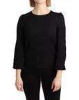 Dolce & Gabbana Black Lace Long Sleeves Blouse STAFF Top