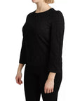 Dolce & Gabbana Black Lace Long Sleeves Blouse STAFF Top