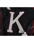 Dolce & Gabbana Black Bordeaux Hooded Leather DG King of Love Jacket