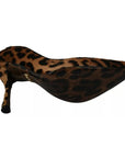 Dolce & Gabbana Brown Leopard Pony Hair Heels Pumps Shoes