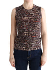 Dolce & Gabbana Sleeveless Multicolor Knit Wool Top