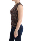 Dolce & Gabbana Sleeveless Multicolor Knit Wool Top