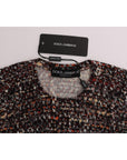 Dolce & Gabbana Sleeveless Multicolor Knit Wool Top