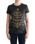 Dolce & Gabbana Elegant Gray Cotton Tee with Exclusive Print