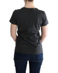 Dolce & Gabbana Elegant Gray Cotton Tee with Exclusive Print