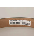 Dolce & Gabbana Black Leather Gold Metal Logo Engraved Buckle Belt