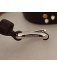 Dolce & Gabbana Brown Leather Studded Silver Metal Buckle Belt