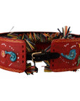 Dolce & Gabbana Multicolor Floral Wide Waist Carretto Belt