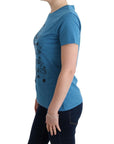 Dolce & Gabbana Chic Blue Cotton Tee with 2017 Print