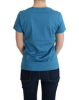 Dolce & Gabbana Chic Blue Cotton Tee with 2017 Print