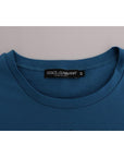 Dolce & Gabbana Chic Blue Cotton Tee with 2017 Print