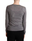 Dolce & Gabbana Gray Wool Button Down Cardigan Sweater