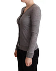 Dolce & Gabbana Gray Wool Button Down Cardigan Sweater