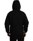 Dolce & Gabbana Black Cotton Hooded Logo Bomber Jacket