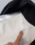Dolce & Gabbana Black Leather Hooded Blouson Coat Jacket