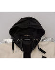 Dolce & Gabbana Black Leather Hooded Blouson Coat Jacket