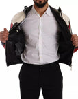 Dolce & Gabbana Black Leather Hooded Blouson Jacket