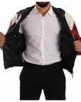 Dolce & Gabbana Black Leather Hooded Blouson Jacket