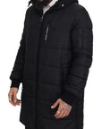 Dolce & Gabbana Black Nylon Hooded Parka Coat Winter Jacket