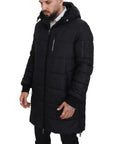 Dolce & Gabbana Black Nylon Hooded Parka Coat Winter Jacket