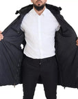 Dolce & Gabbana Black Nylon Hooded Parka Coat Winter Jacket