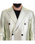 Dolce & Gabbana Gold Viscose Long Double Breasted Jacket
