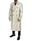 Dolce & Gabbana Gold Viscose Long Double Breasted Jacket