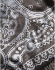 Dolce & Gabbana Gray Bandana Hooded Full Zip Bomber Jacket
