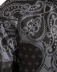 Dolce & Gabbana Gray Bandana Hooded Full Zip Bomber Jacket