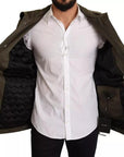 Dolce & Gabbana Green Cotton DG Love Blouson Coat Jacket